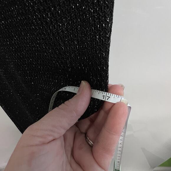 VTG 90s Y2K Black Crochet Dress Sz 6 Open Knit Vamp Whimsigoth Witchy Fairy Lace - Picture 8 of 16